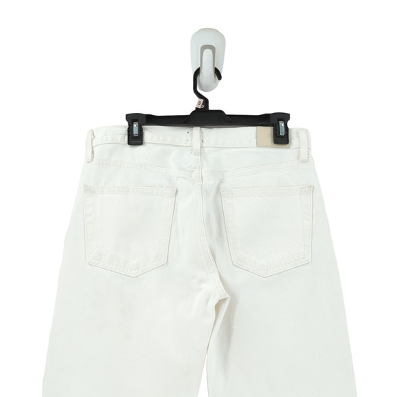 Edwin Women 28 Kali Ankle Jeans Eggshell White Vintage Straight Button Fly NEW - Picture 11 of 12